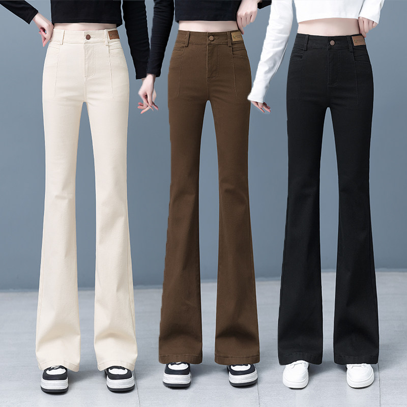 高腰微喇牛仔裤女春秋2026新款显瘦休闲马蹄裤小个子气质喇叭裤,女装/女士精品,牛仔裤,淘宝优惠券,粉丝福利购,淘宝优惠卷