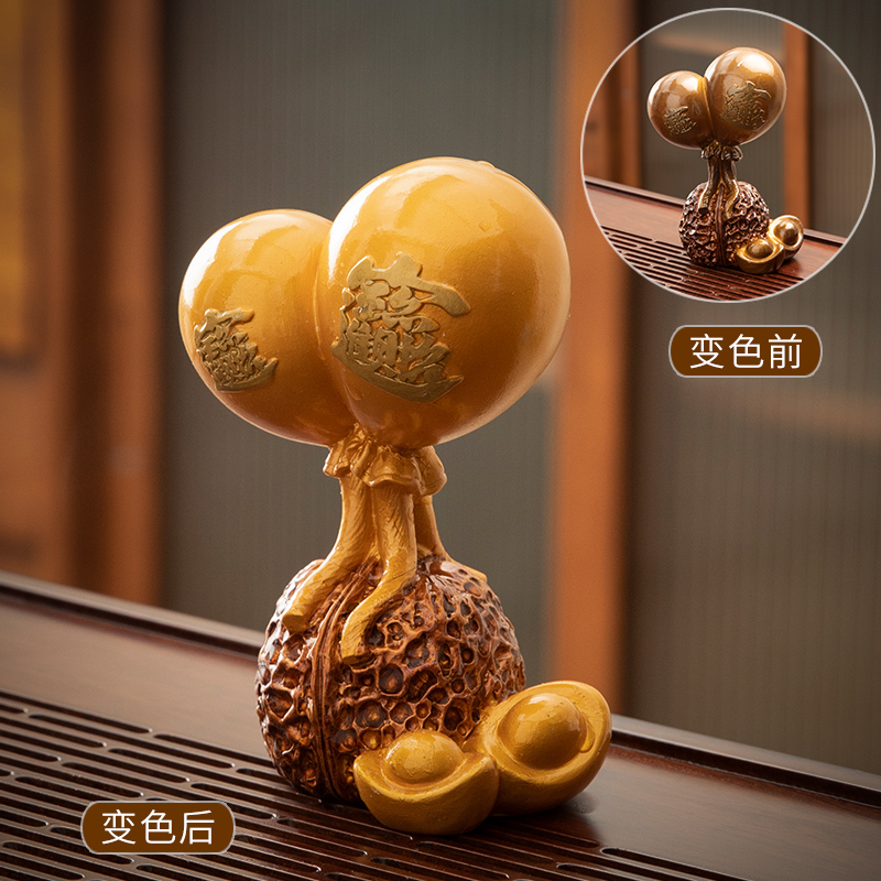 高档精品可养变色和气生财茶宠摆件家用茶具配件小茶玩摆设