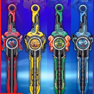 奥迪双钻量子战队剑旋陀螺恐龙守护变形合体机器人儿童玩具男孩金