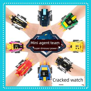 正版迷你特工队儿童裂变手表男孩超级恐龙力量机甲变身器生日礼物