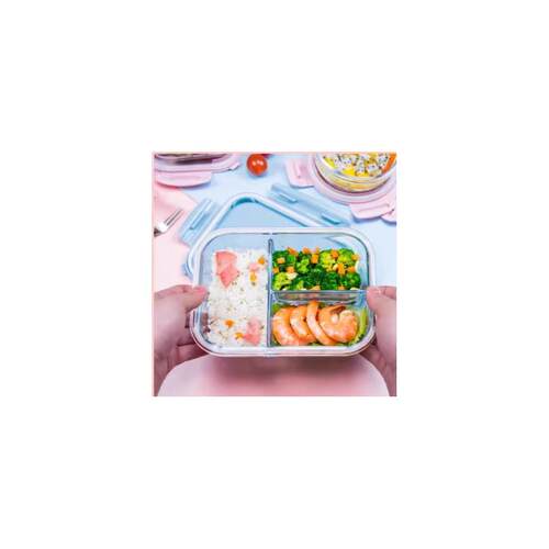可微波炉加热玻璃饭盒上