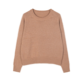 新澳100山羊绒 女圆领宽松马鞍肩 XTJH线头计划