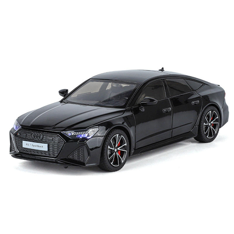 1:24正版奥迪RS7Sportback合金跑车模型灯光开门摆件玩具