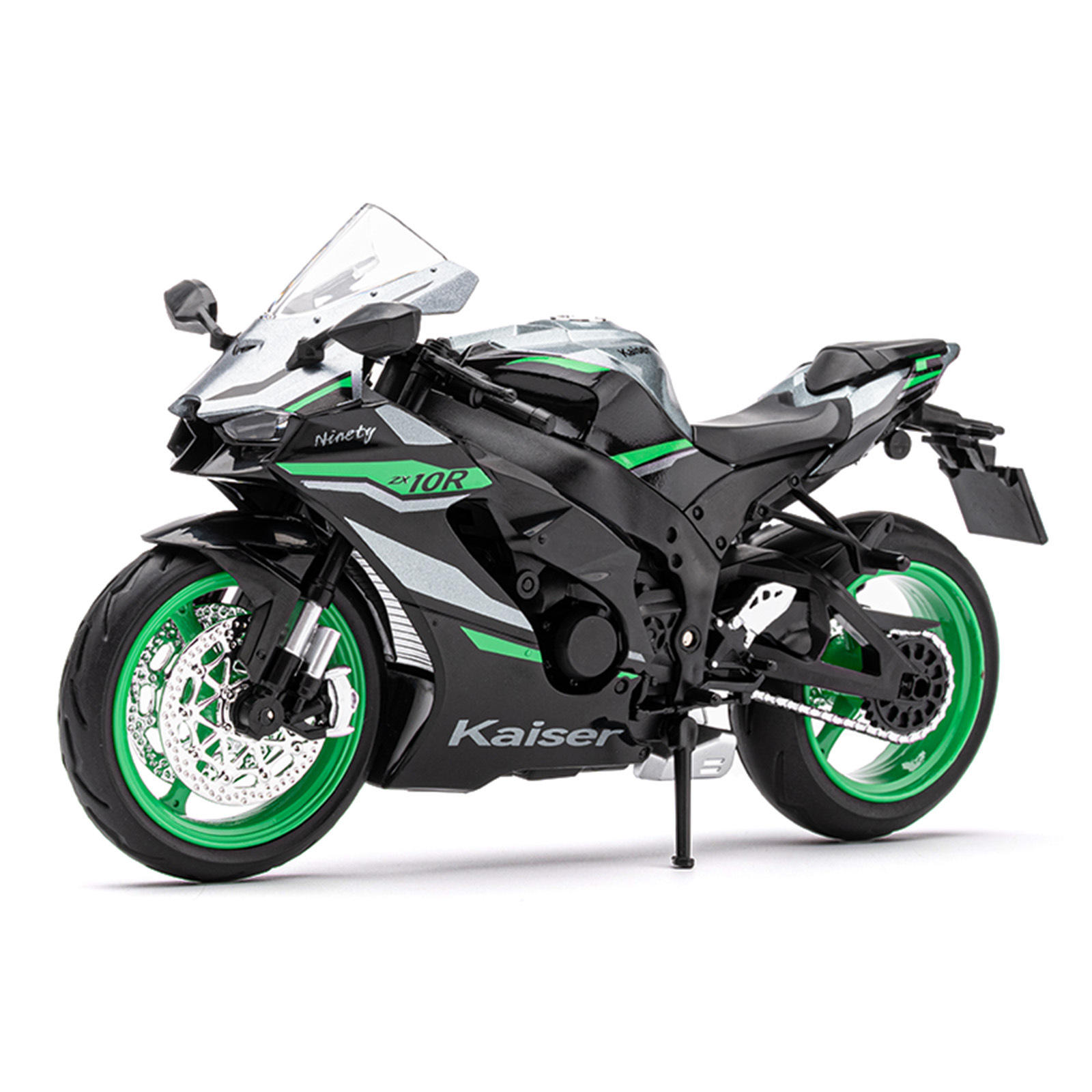 盒装 嘉业1:12川奇ZX-10R仿真合金摩托车模型声光滑行玩具车