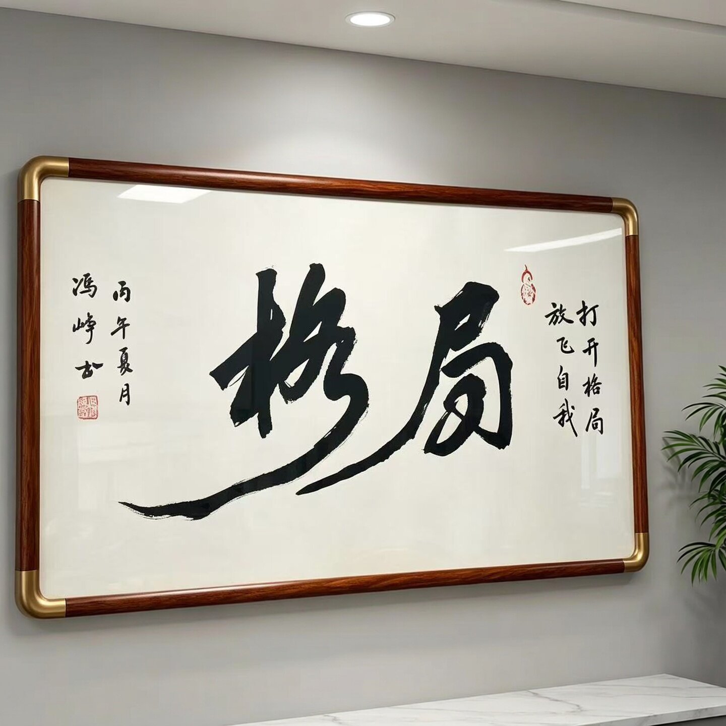 字画书法定制国画手写手绘真迹卷轴办公室客厅装饰挂画装裱框牌匾