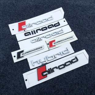 适用奥迪A4 A6 allroad尾标车身装饰贴A4 A5涡轮增压混合动力尾标