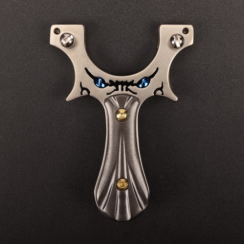 新款不锈钢小怪兽弹弓成人户外实战竞技大威力高精准度扁皮筋8020