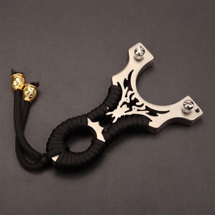 新款 高精度大威力成年人平瞄不锈钢8020弹弓扁皮筋快压弹弓