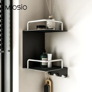 太空铝浴室置物架2层三角形双层架子厕所转角架卫生间置物架壁挂