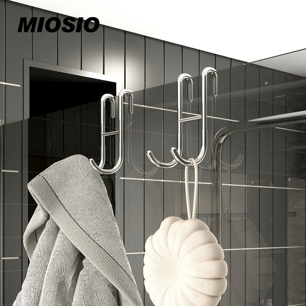 miosio免钉免打孔浴室不锈钢挂钩
