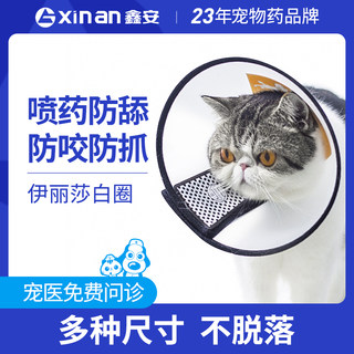 宠物伊丽莎白圈猫狗套头项圈防咬防舔脖套保护圈猫咪项圈狗狗头套