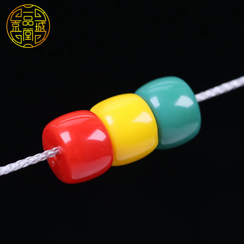 配珠红绿灯雪巴琉璃配饰