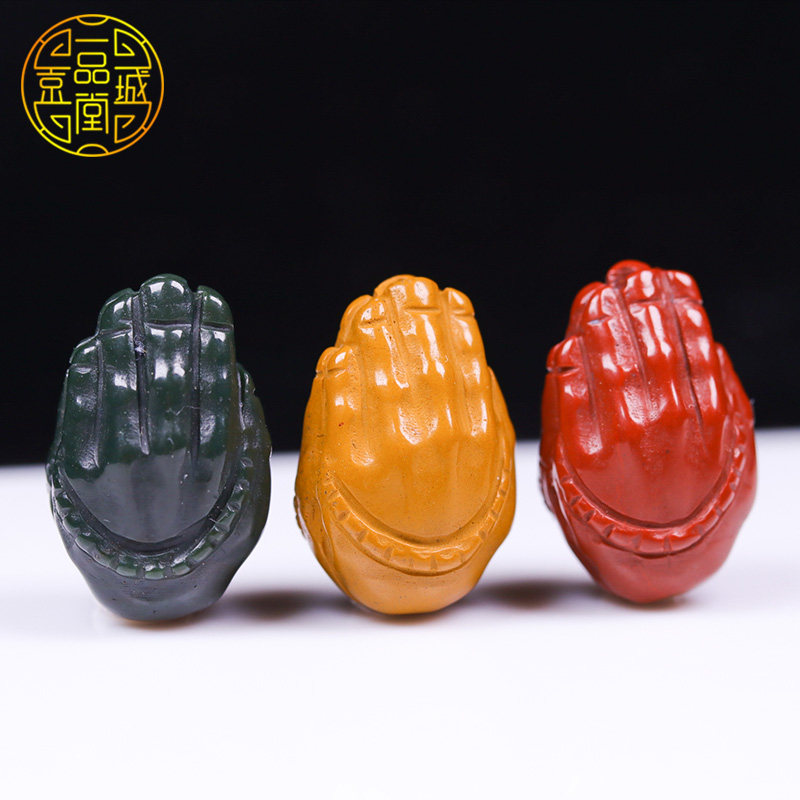 阿拉善玛瑙红绿灯三角三通背云隔珠文玩金刚星月菩提手串项链配饰