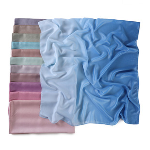 90*180cm 渐变色手绘仿真丝围巾银丝包头巾披肩女纱巾马来印尼