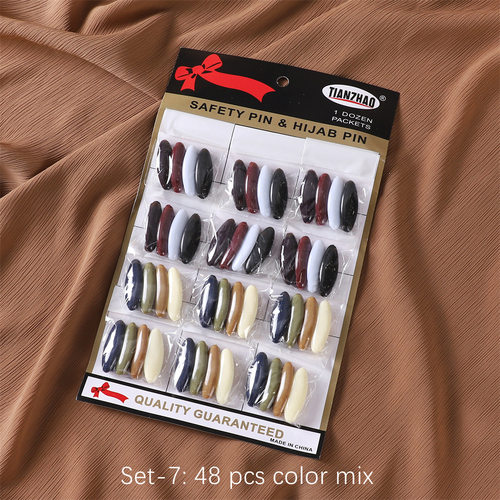 scarf clips 彩色安全别针盖头针丝巾夹脖夹围巾扣防走光别针