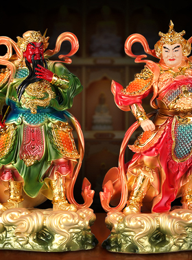 树脂伽蓝韦陀菩萨神像摆件