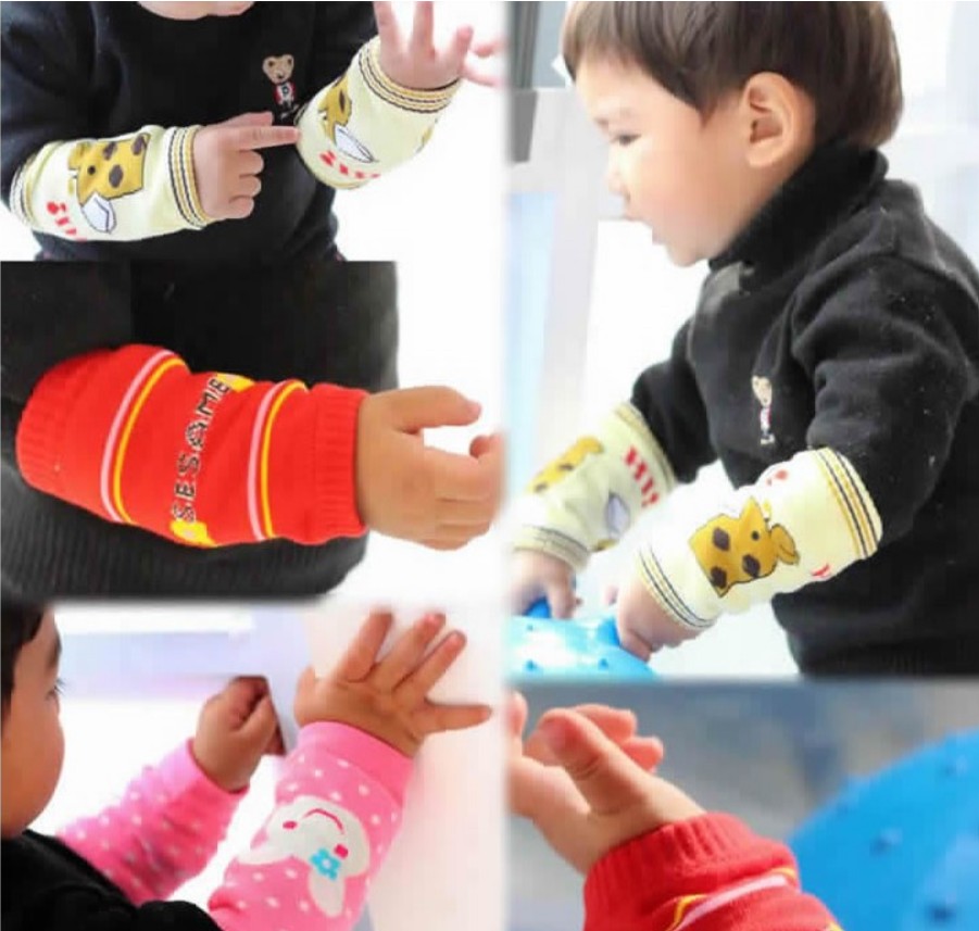 经典短款婴儿童护膝袖套筒口头男女宝针织袜套弹性大多用途现货发