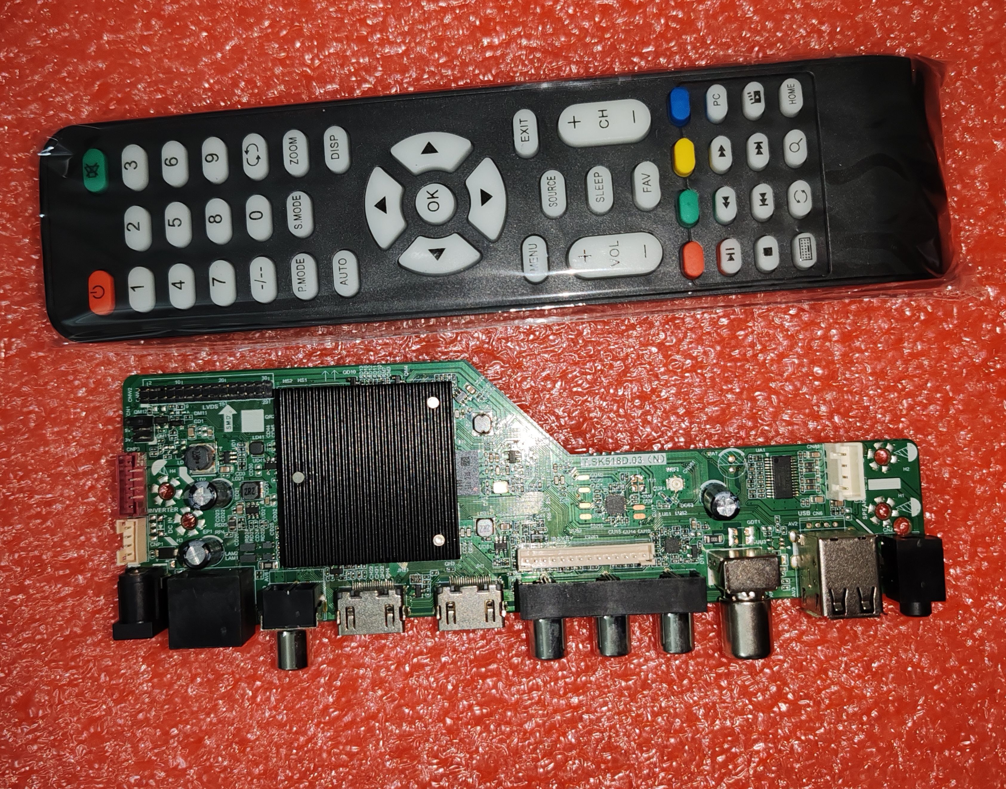 t.sk518d.03国外用分体电视机主板。兼容各种支持lv ds接口
