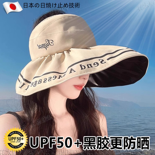 【UV阻隔率99%】日本黑胶防晒帽