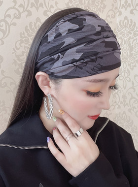 嘻哈休闲发带运动压发发饰柔软布艺发箍女日常外戴头饰遮盖抹额
