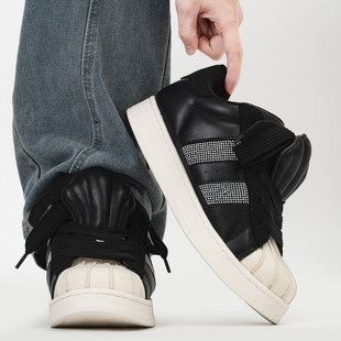 【原单货】贝壳头复古风德训鞋男小众厚底增高鞋情侣休闲面包板鞋