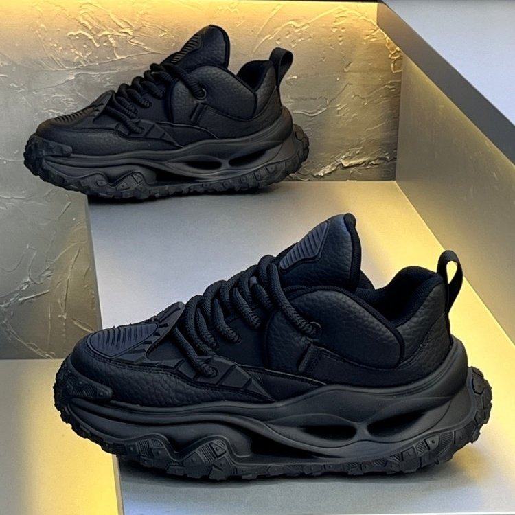 【高品质】欧洲站男鞋2026年新款厚底增高老爹鞋真皮百搭运动鞋男,流行男鞋,老爹鞋,淘宝优惠券,粉丝福利购,淘宝优惠卷