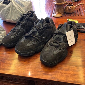 官方正品奢椰子500yeezy黑武士男女款2024夏季新款透气厚底老爹鞋