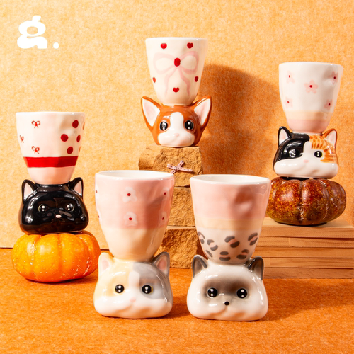 CONGSTUDIO手工陶瓷猫咪马克杯