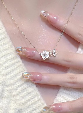 「浪漫樱花」纯银s999项链女轻奢