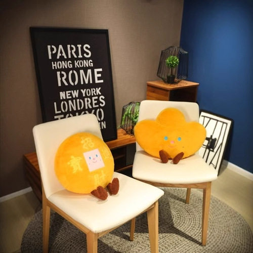 仿真卡通元宝招财进宝抱枕毛绒玩具客厅沙发靠枕靠垫摆件装饰玩偶