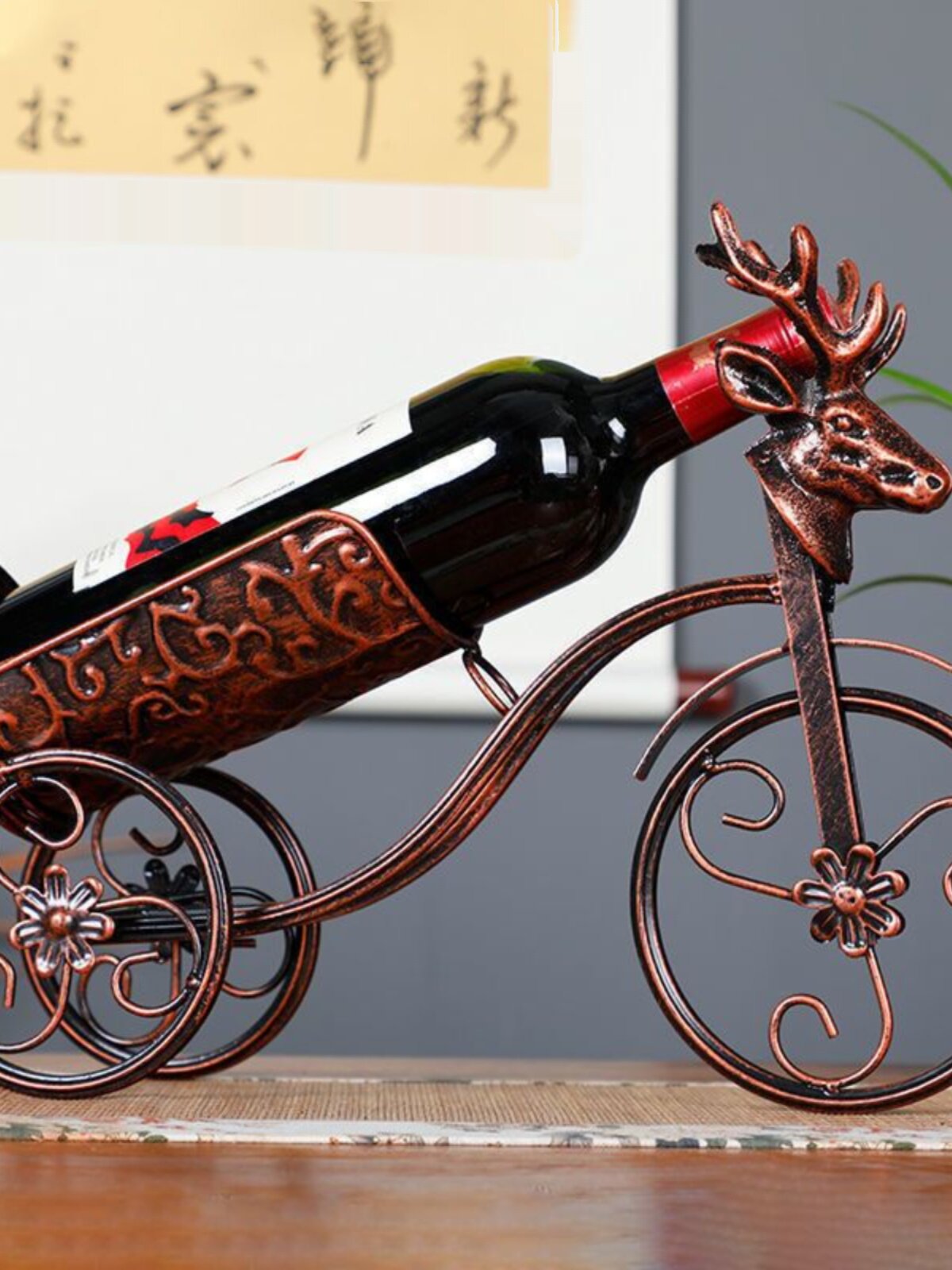 采购产品铁红酒架，酒架，酒柜，创意摆件，客厅入口大厅，高端无