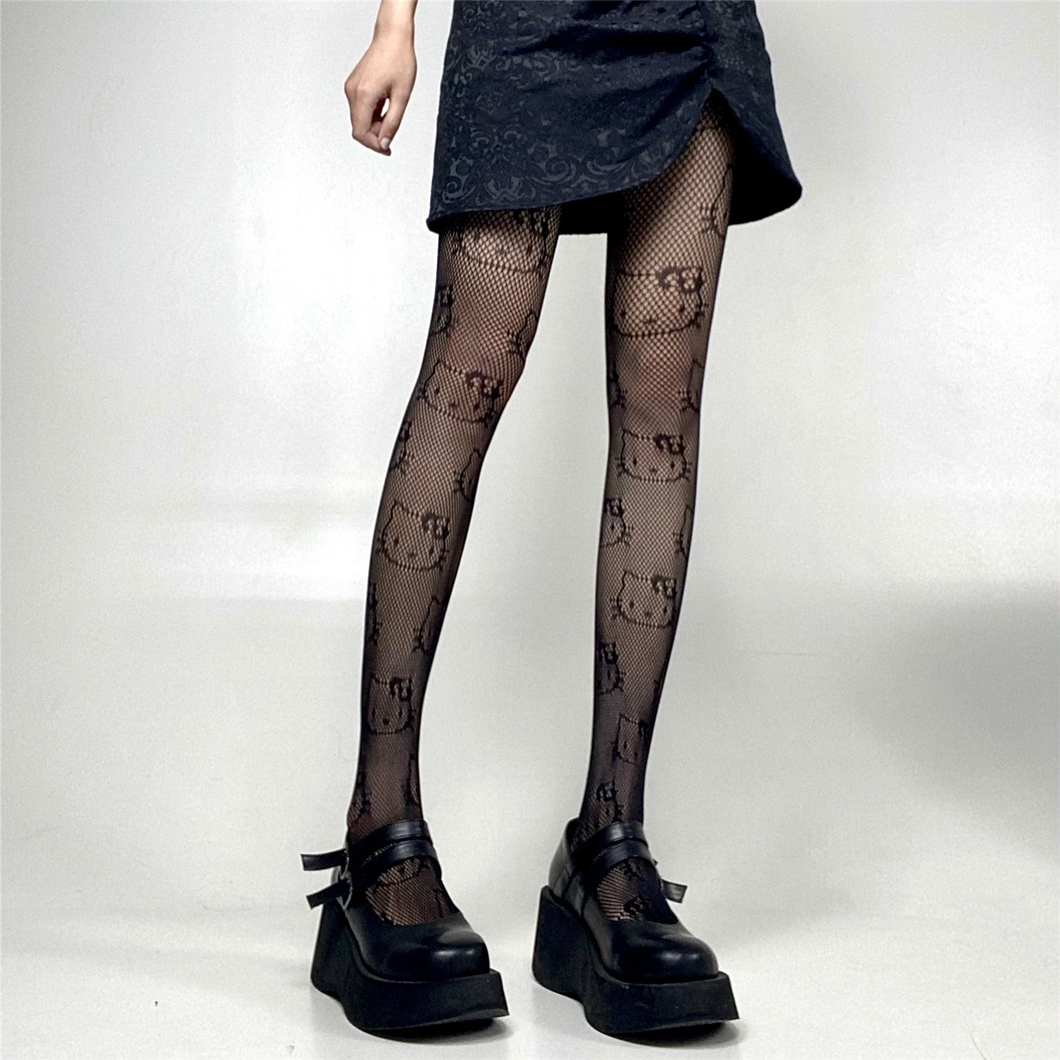 辣妹显瘦连裤镂空黑色丝袜包邮