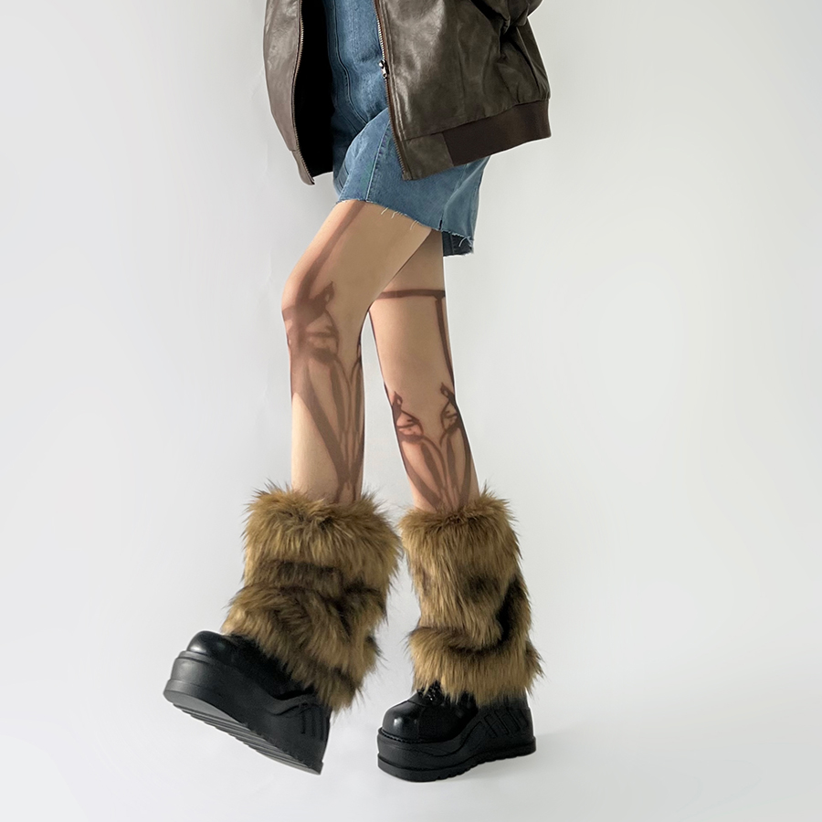 个性异形印花丝袜小众透肉纹身袜