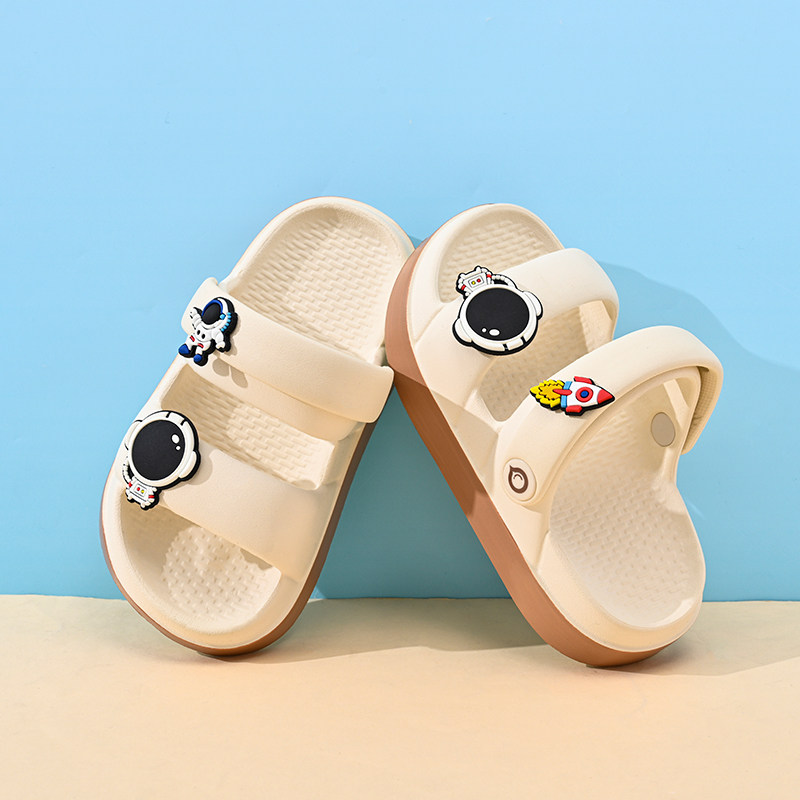 男童凉鞋儿童拖鞋夏季新款男宝宝卡通太空人防臭防滑软底海边外穿