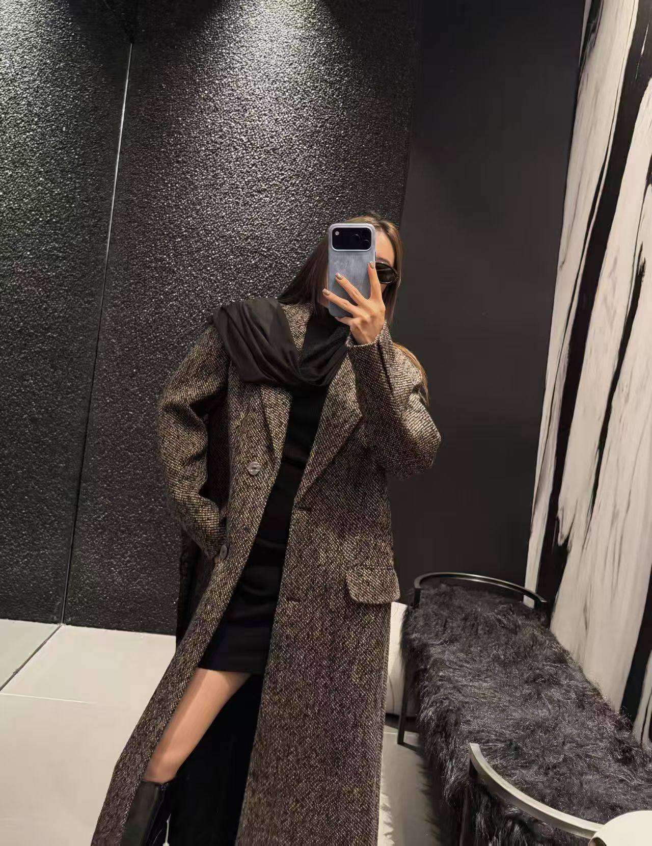 2026新款韩版宽松休闲百搭大衣外套围巾飘带,女装/女士精品,毛呢外套,淘宝优惠券,粉丝福利购,淘宝优惠卷