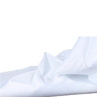 漂白色顺滑缎面廓形衬衫布料 丝光绸缎时装结构主义设计造型布料