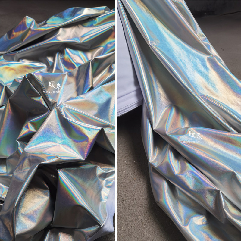 防水防皮革激光辐射镭射弹力布七彩荧光镜面包袋时尚造型设计布料,居家布艺,海绵垫/布料/面料/手工diy,淘宝优惠券,粉丝福利购,淘宝优惠卷