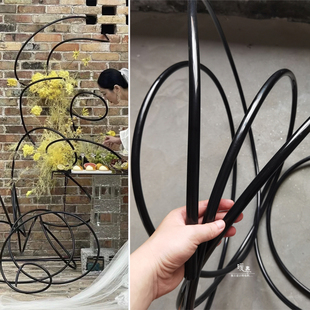 进口加粗型硬挺造型黑管 手工设计师辅料管 diy随意弯曲扭曲造型