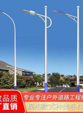 新农村LED市电路灯4米6米8米全套户外照明市政工程道路大功率路灯