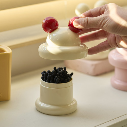 家用收纳罐可爱蘑菇小耳朵商用