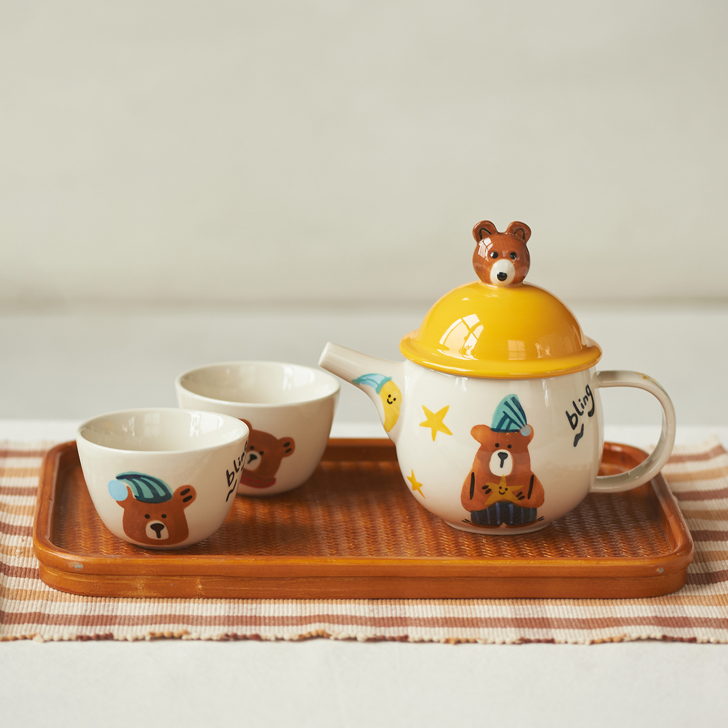 肆月釉下彩陶瓷茶壶泡茶家用小众