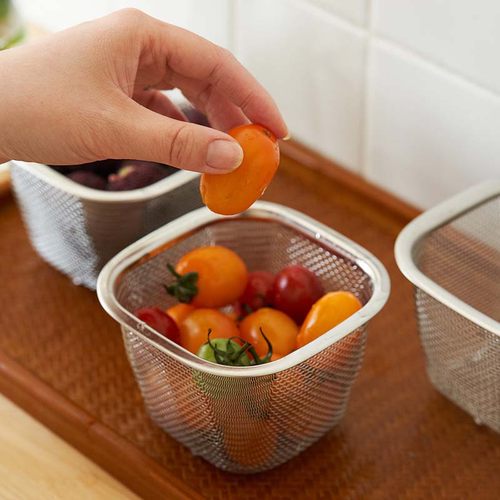 方形不锈钢沥水篮洗水果神器