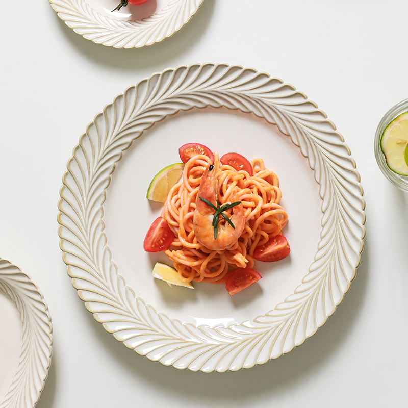 肆月浅黛 北欧创意餐具 菜盘家用网红盘子个性陶瓷马克杯西餐盘