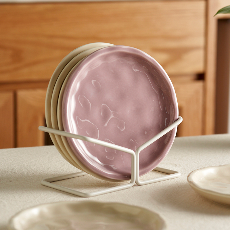 肆月吐骨碟家用新款餐桌垃圾渣盘餐具6寸陶瓷小盘子碟子骨头盘碟