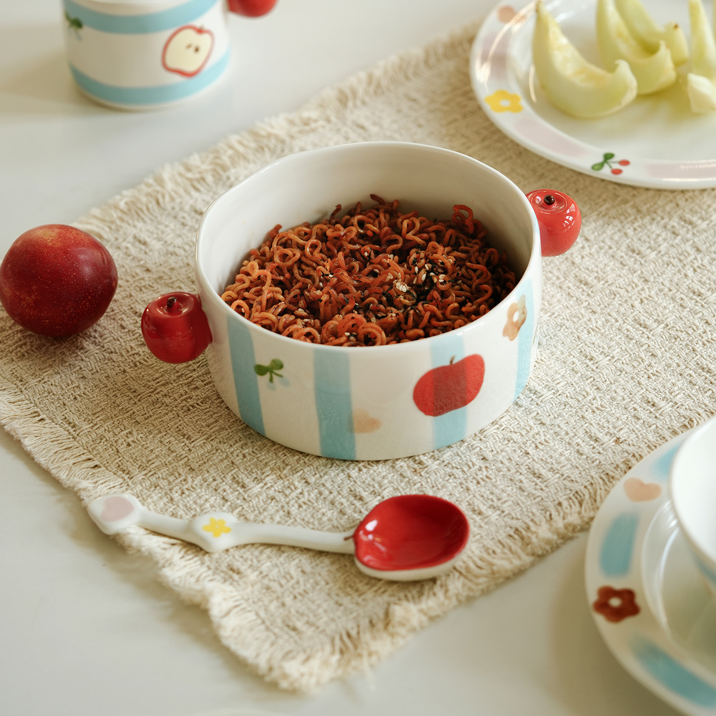 肆月陶瓷泡面碗釉下彩面碗