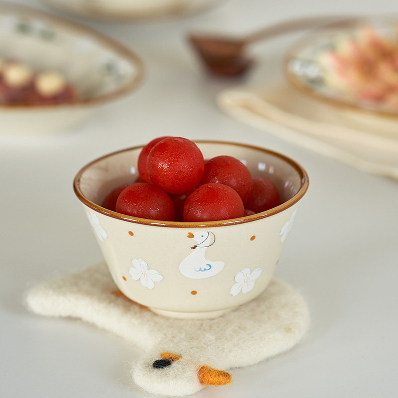 肆月碗家用餐具特别好看的陶瓷饭碗高颜值陶瓷小碗米饭碗吃饭碗,餐饮具,碗,淘宝优惠券,粉丝福利购,淘宝优惠卷