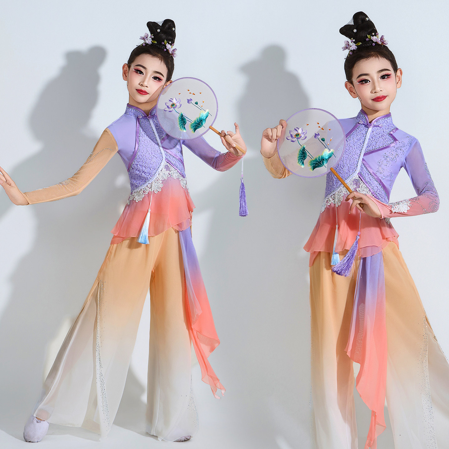 高档六一儿童胶州秧歌服