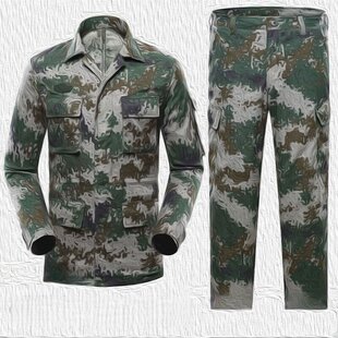 高档正版原厂林地绿迷彩服冬夏季套装男女款军训服耐磨劳保户外工