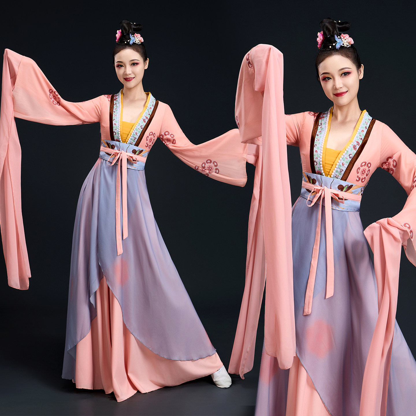 高档古典舞演出服女飘逸
