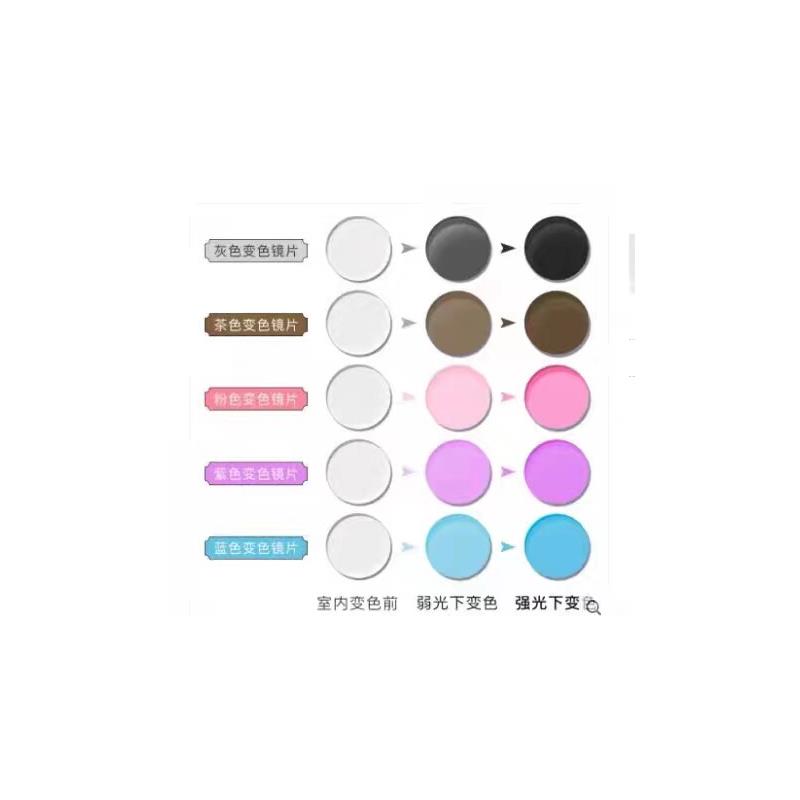 韩国1.561黑茶611.67镜框近视镜片抗UV粉灰.